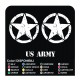 ADESIVI STELLA MILITARE US ARMY per serbatoio HARLEY DAVIDSON moto custom