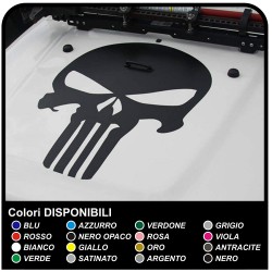 sticker bonnet for the jeep renegade and wrangler the punisher sticker skull worn effect Skull off-road 4x4