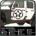 adhesivos para la puerta de wrangler del jeep del ejército de ee.uu. de la estrella con el cráneo calcomanías jeep renegade