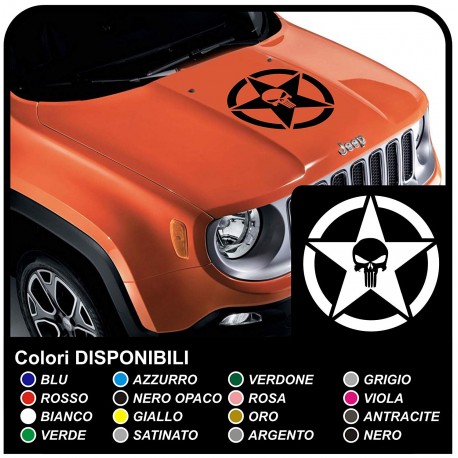 stickers for hood for wrangler jeep us army star with skull decals renegade jeep star military us army Willys