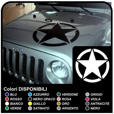 pegatina para el capó del jeep, WRANGLER y Renegado de la estrella para ser colocados en el capó calcomanías calcomanías