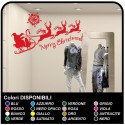 Sticker - weihnachten - schlitten mit Weihnachtsmann - Aufkleber, weihnachts - Schaufenstern von geschäften, um Weihnachts -