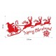 Adesivi di natale - slitta con Babbo Natale - Vetrofanie natalizie - Vetrine negozi per Natale - adesivi natalizi