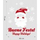 Sticker weihnachten - Weihnachtsmann im schnee - Aufkleber weihnachts - Schaufenstern von geschäften, um Weihnachts - sticker