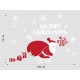 Sticker weihnachten - Weihnachtsmann mit schnee und geschenke - Aufkleber weihnachts - Schaufenstern von geschäften, um