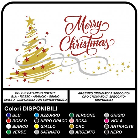 Sticker weihnachten - weihnachtsbaum Merry Christmas - Aufkleber weihnachts - Schaufenstern-läden zu Weihnachten