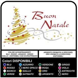 Adesivi di natale - Albero di Natale Buon Natale - Vetrofanie natalizie - Vetrine negozi per Natale