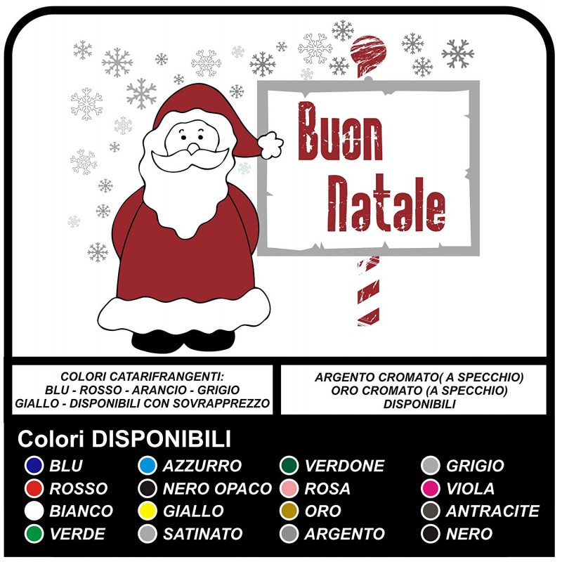 Adesivi Buon Natale.Adesivi Di Natale Babbo Natale Con Neve Buon Natale Vetrofanie Natalizie Vetrine Negozi Per Natale Adesivi