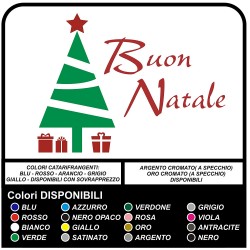 Adesivi di natale - Albero di Natale Buon Natale - Vetrofanie natalizie - Vetrine negozi per Natale