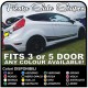 FORD FIESTA MK7 / 8 and Graphics Set Stickers Stripes FIESTA decals car side straps for ford fiesta fiesta