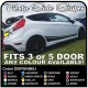 FORD FIESTA MK7 / 8 e Grafica Set Adesivi Strisce FIESTA decalcomanie auto fasce laterali per ford fiesta FIESTA