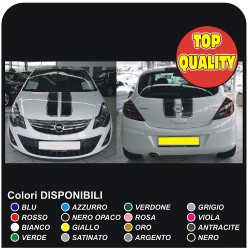 OPEL CORSA TWIN stripes car graphics Stickers Decals SXI 1.2 1.4 1.6 1.8 2.0 stickers opel corsa bonnet and roof and bumper