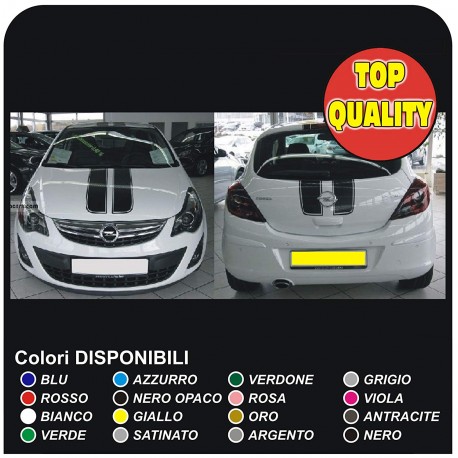OPEL CORSA TWIN stripes car graphics Stickers Decals SXI 1.2 1.4 1.6 1.8 2.0 stickers opel corsa bonnet and roof and bumper