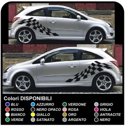 OPEL Corsa aufkleber seitlichen Streifen-seitliche streifen Selbstklebende Opel Corsa Sticker B/C/D/E schalter opel corsa wange