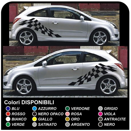 OPEL Corsa aufkleber seitlichen Streifen-seitliche streifen Selbstklebende Opel Corsa Sticker B/C/D/E schalter opel corsa wange