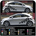 OPEL Corsa adesivi laterali Strisce Fasce laterali Adesive Opel Corsa Adesivi B/C/D/E sportello opel corsa fiancata