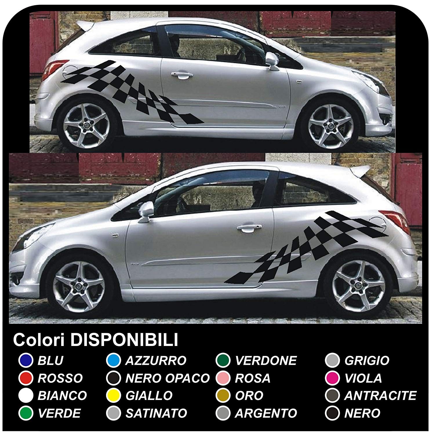 Sticker Opel Corsa 4 Serie OPC Down-Out Klebstoff Auto Aufkleber Heck Dub Tuning 