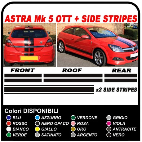 pegatinas de opel astra TECHO + TRONCO + CAMPANA + LADOS coche gráficos Pegatinas Astra GTC 5P 3P 1.6 1.8 2.0 pegatinas