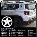 Las calcomanías de ESTRELLAS MILITAR del EJÉRCITO de EE.UU. efecto desgastado en la parte trasera del jeep renegade empresa