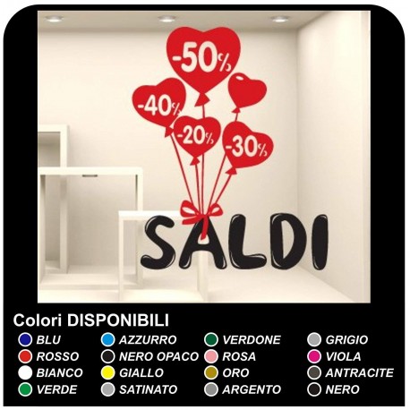 The sticker in the window balances Adhesives "Firm balloons" - Measures 60x80 cm the window Stickers for sales, shop-windows,