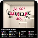 Le sticker dans la fenêtre soldes - Soldes-Chaussures - Mesures 100x54 cm - vitrines de magasin pour les soldes, des