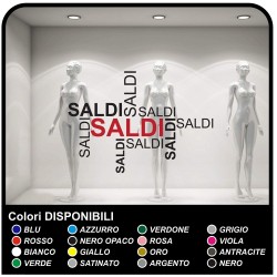 Adesivo Scritte Saldi Vetrofanie Allestimento Vetrine Stickers Design adesivi vetrina saldi per negozi