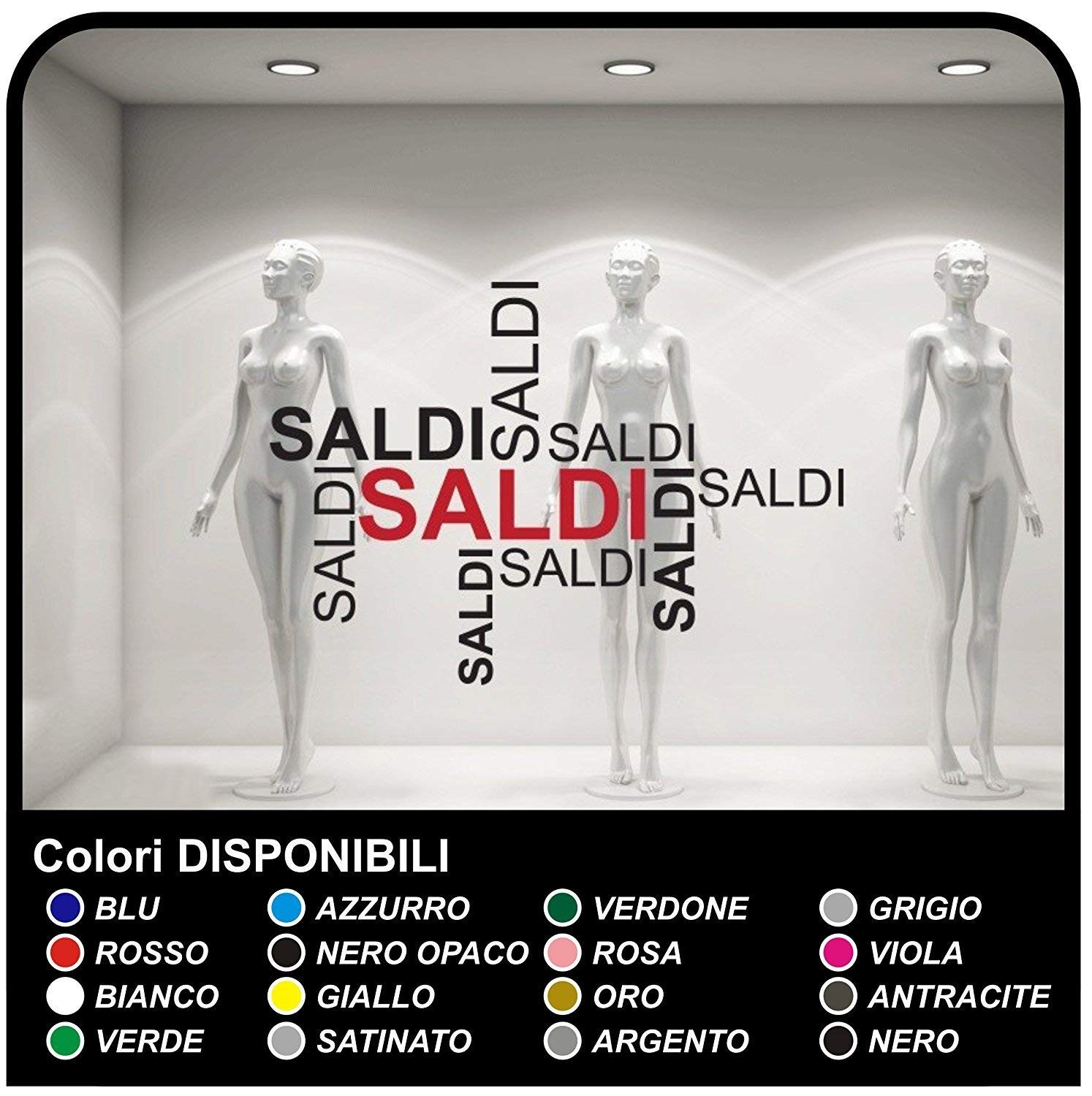 001338 Adesivo Saldi 04 cm.40x25 per vetrine by Colorkit