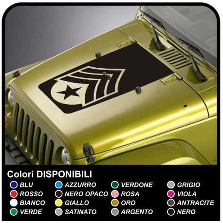 Adhesive hood for jeep renegade star consumed sgt sergeant sticker for jeep wrangler Trailhawk 4x4