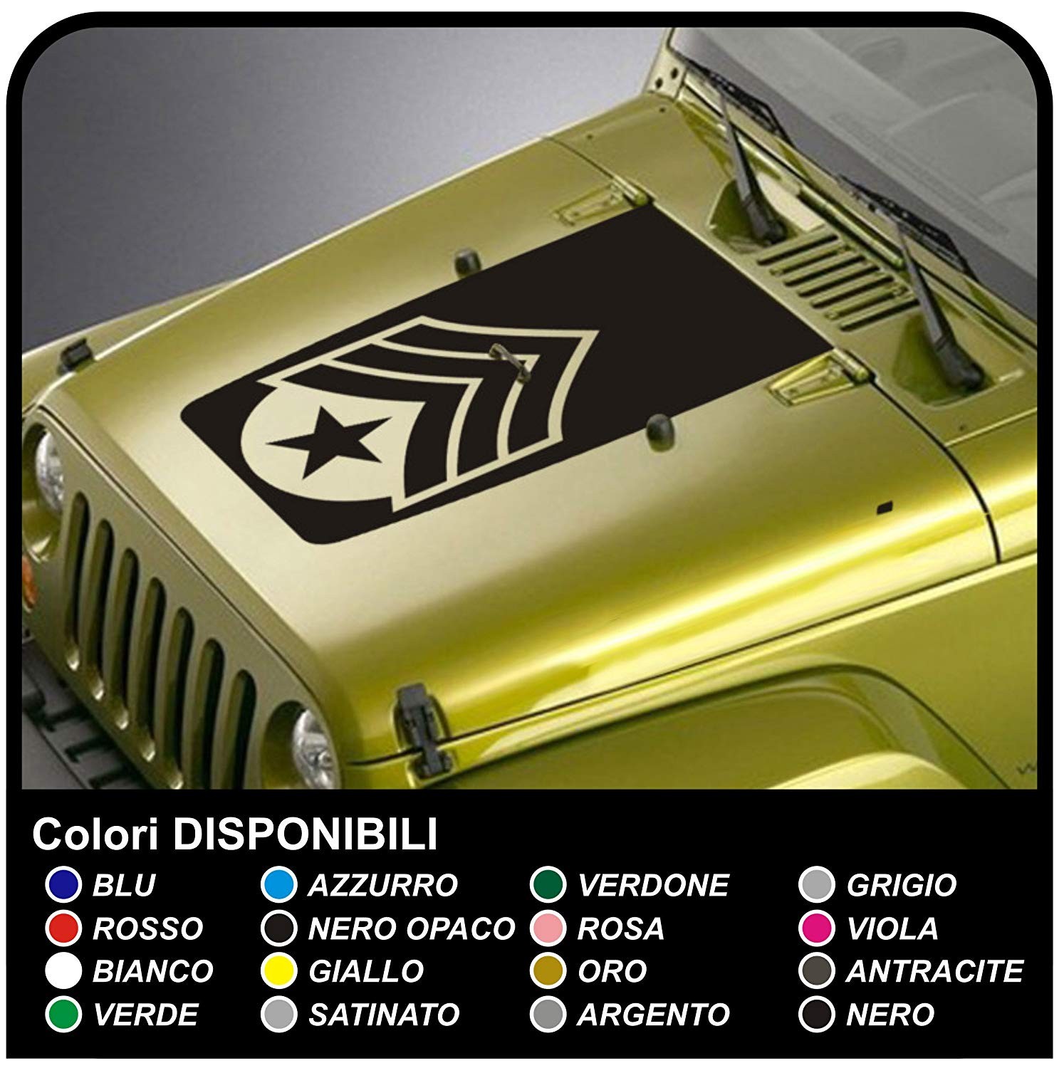Adhesive hood for jeep renegade star consumed sgt sergeant sticker for jeep wrangler  Trailhawk 4x4