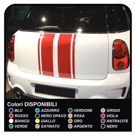 pegatinas Tronco mini cooper MINI COOPER kit de adhesivo rayas CAPÓ TRASERO mini COUNTRYMAN John Cooper el UNO con TODOS los