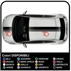 ADESIVI STRISCE PER NUOVA FIAT 500 TUNING STICKERS adesivi laterali 500