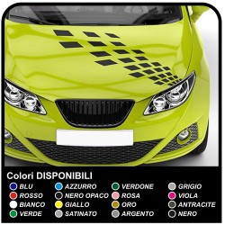 Adhesive stripes for hood Chess Strips Stickers bonnet car tuning bmw Performance audi all cars