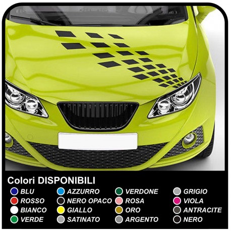 Adhesive stripes for hood Chess Strips Stickers bonnet car tuning bmw Performance audi all cars