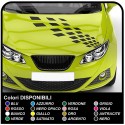 Strisce Adesive per cofano Scacchi Fasce Adesivi cofano auto tuning bmw Performance audi tutte le auto