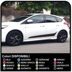 2011 Ford Focus ST and Graphics sticker Set focus Stripes Car Decals on the lower section