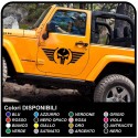 stickers porte crâne ailé pour jeep wrangler pour les véhicules hors route et de vus Crâne Willys US Army autocollants sur le