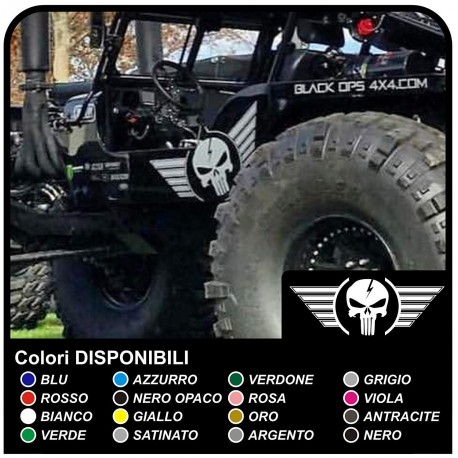 stickers door winged skull for jeep wrangler for off-road vehicles and suv's Skull Willys US Army stickers to the side for car