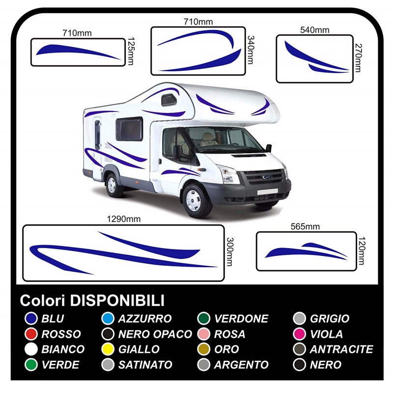 Camping-Car Vinyle Graphiques Autocollants Camping-Car Rv Caravane Box mh3d