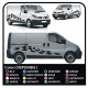 AUFKLEBER MOTORHAUBE UND SEITENTEILE FÜR FORD TRANSIT Custom SWB M-SPORT Van SCHACHBRETT vivaro ducato iveco daily