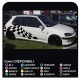 Adesivi Laterali Scacchiera per peugeot 106 205 206 208 306 308 GTI 3 o 5 porte fasce Adesivi Strisce cm180 UNIVERSALI
