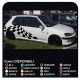 Adhesive Side Checkerboard for peugeot 106 205 206 208 306 308 GTI 3 or 5 door bands, Adhesive Strips cm180 UNIVERSAL