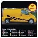 STICKERS Opel Vivaro CHECKERBOARD CHECKER OPEL VIVARO VAN GRAPHICS STICKERS DECALS VAN AND VAN