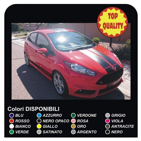 AUTOCOLLANTS CÔTÉ de CAPOT ET de TOIT pour FORD FIESTA MK7 ST Rayures autocollants de Voiture 2.0 tuning les côtés de la hotte