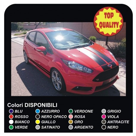 PEGATINAS LADO de la CAMPANA Y el TECHO de FORD FIESTA MK7 ST Rayas Coche pegatinas 2.0 optimización de los lados de la campana