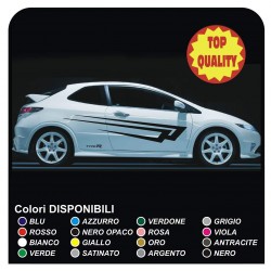 Autocollants de côté pour HONDA CIVIC type R 1.6 1.8 2.2 D ictdi de Bandes adhésives latérales Compatibles pour la civic 3 et 5