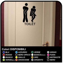 adhesivo de aseo agradable para la puerta del cuarto de baño divertido - "me muero por un pis" - sin fondo - divisible hombre