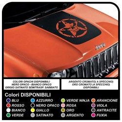 autocollants pour hotte pour wrangler jeep de l'armée américaine étoiles avec un crâne décalcomanies jeep renegade star