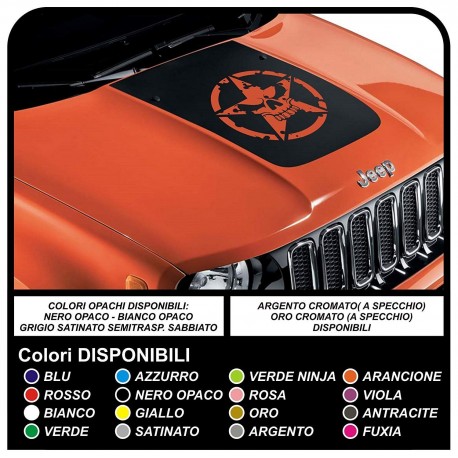 stickers for hood for wrangler jeep us army star with skull decals renegade jeep star military us army Willys
