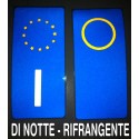 2 adesivi targa AUTO RIFRANGENTI - FIAT LANCIA - Neutri o con provincia anno