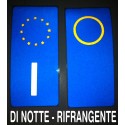 2 stickers plaque AUTO REFLECTIVE - FIAT LANCIA - Neutral or province year